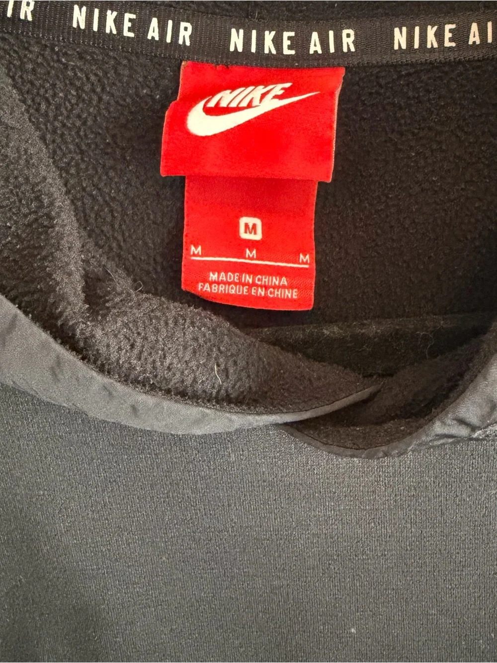 Nike Air Max Women's Hoodie Black Medium 857024 Pull Over Longline Sweatshirt